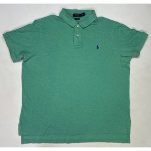 Polo Ralph Lauren Polo Shirt Men XXL Green Pony Purple Short Sleeve